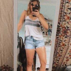 Basic gray striped tank top!